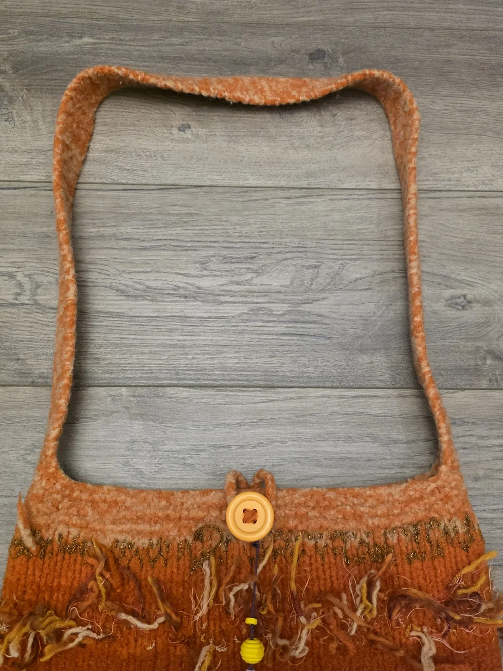 One-of-a-Kind Handmade Boho Felted Wool Hobo Shoulder Bag
